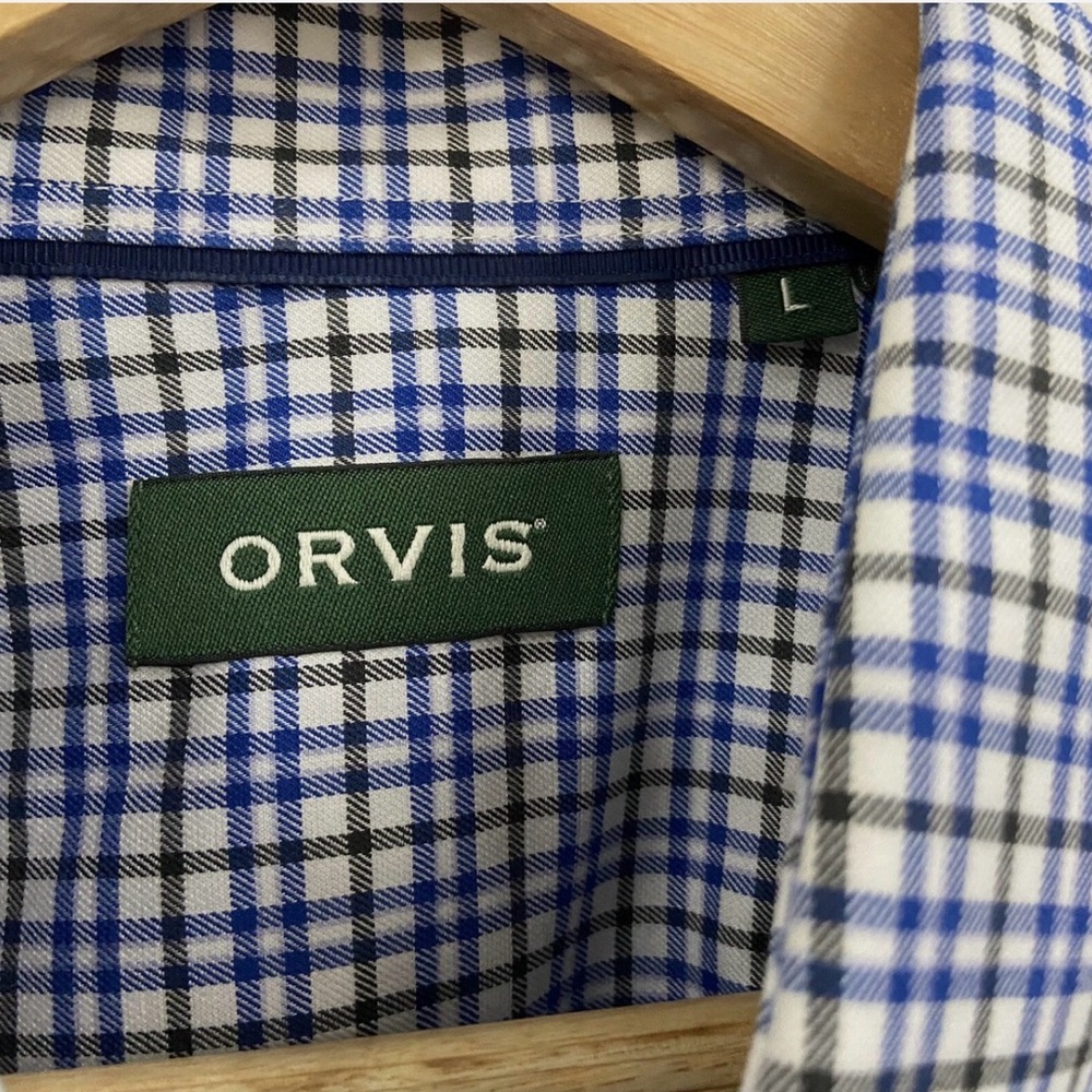Orvis Mens Plaid Wrinkle Free Button Down Preppy Shirt Size Large - Picture 2 of 7